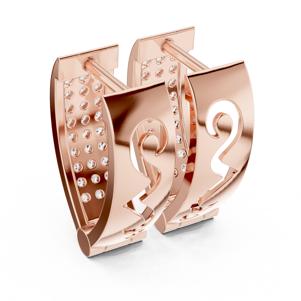 Sparkling Diamond Hoop Earrings | Stylish Gold Diamond Hoops