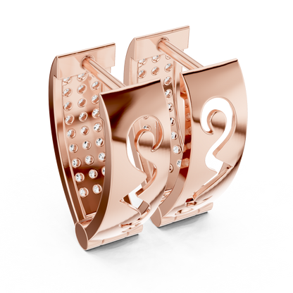 Sparkling Diamond Hoop Earrings | Stylish Gold Diamond Hoops