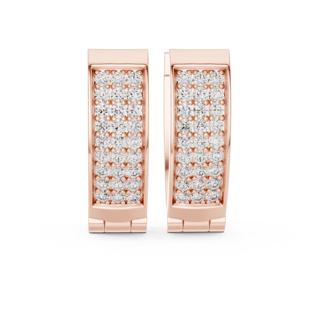 Sparkling Diamond Hoop Earrings | Stylish Gold Diamond Hoops