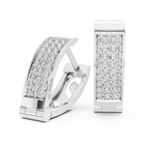 Sparkling Diamond Hoop Earrings | Stylish Gold Diamond Hoops