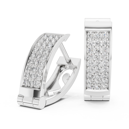 Sparkling Diamond Hoop Earrings | Stylish Gold Diamond Hoops