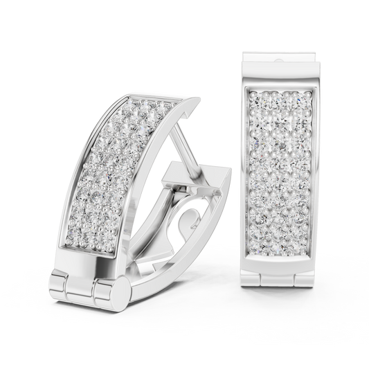 Sparkling Diamond Hoop Earrings | Stylish Gold Diamond Hoops
