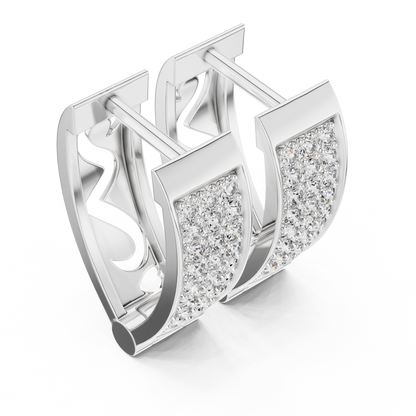 Sparkling Diamond Hoop Earrings | Stylish Gold Diamond Hoops