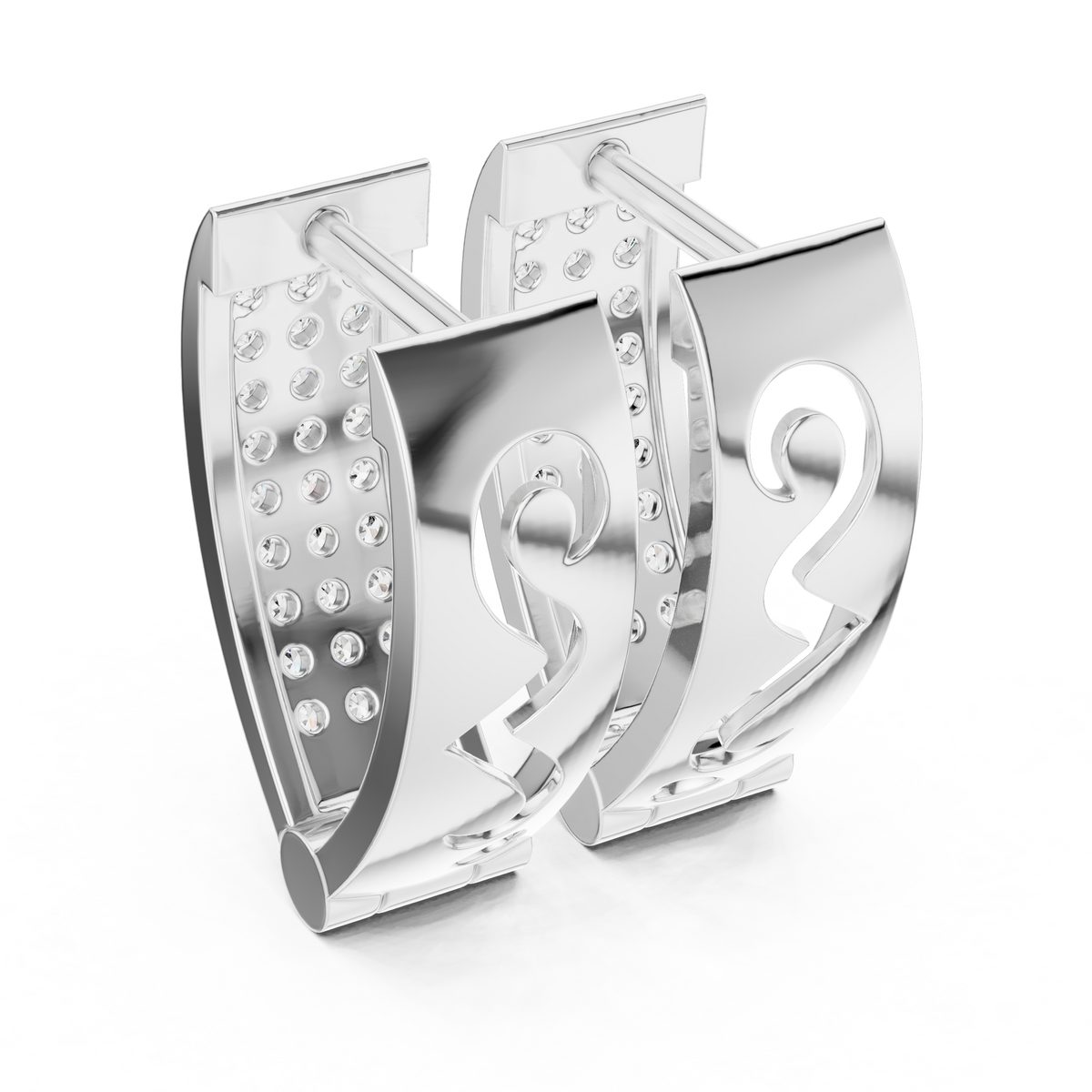 Sparkling Diamond Hoop Earrings | Stylish Gold Diamond Hoops