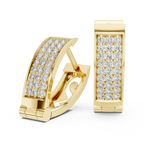 Sparkling Diamond Hoop Earrings | Stylish Gold Diamond Hoops