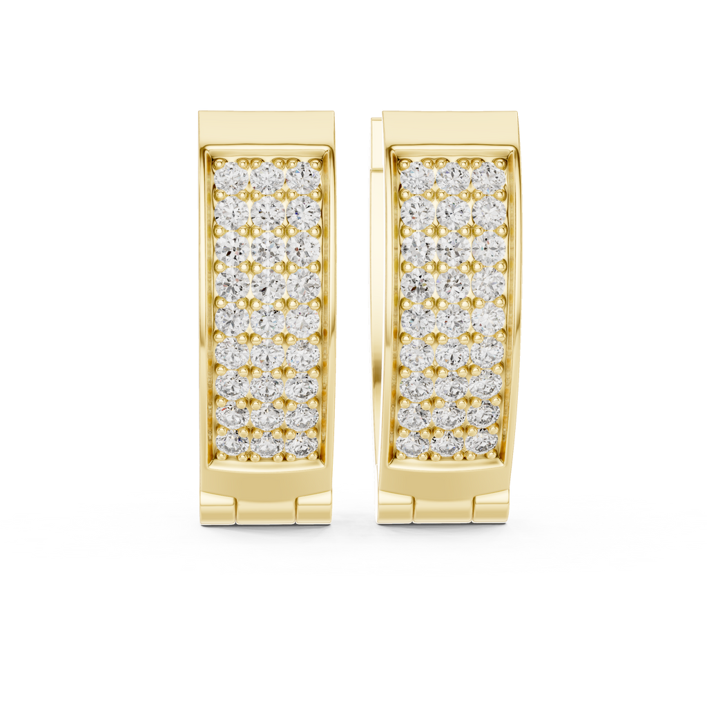 Sparkling Diamond Hoop Earrings | Stylish Gold Diamond Hoops