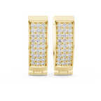 Sparkling Diamond Hoop Earrings | Stylish Gold Diamond Hoops