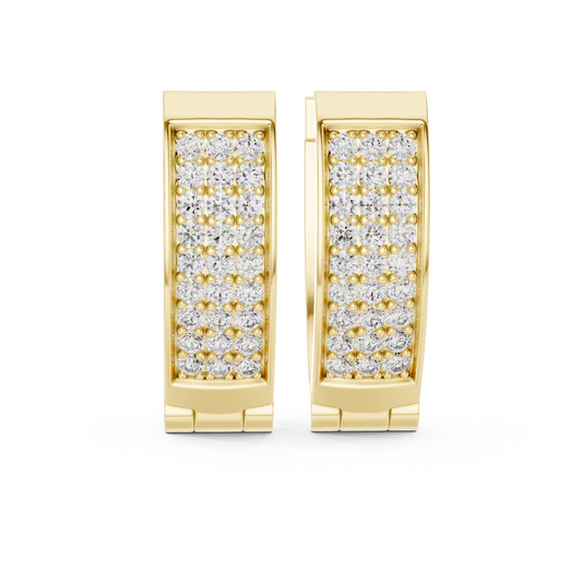 Sparkling Diamond Hoop Earrings | Stylish Gold Diamond Hoops