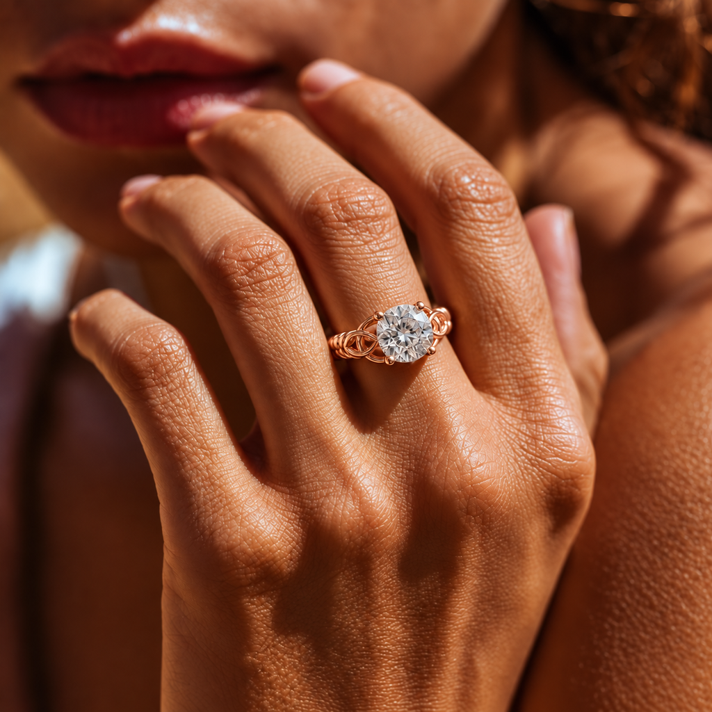 Royal Vine Cushion-Cut Lab Grown Diamond Ring.