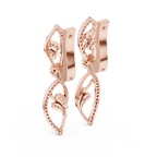 Floral Diamond Hoop Earrings for Women | Elegant Gold Diamond Hoops