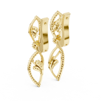 Floral Diamond Hoop Earrings for Women | Elegant Gold Diamond Hoops