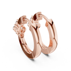 Elegant Diamond Hoop Earrings for Women | Floral Cluster Diamond Hoops