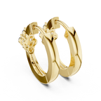 Elegant Diamond Hoop Earrings for Women | Floral Cluster Diamond Hoops