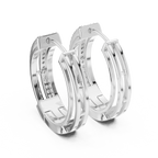 Classic Floral Diamond Hoop Earrings | Luxury Gold Diamond Earrings