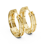 Classic Floral Diamond Hoop Earrings | Luxury Gold Diamond Earrings