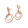 Minimal Floral Diamond Hoop Earrings | Modern Gold Earrings for Women