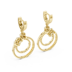 Minimal Floral Diamond Hoop Earrings | Modern Gold Earrings for Women