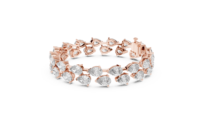 Luxury Pear Cut Diamond Tennis Bracelet