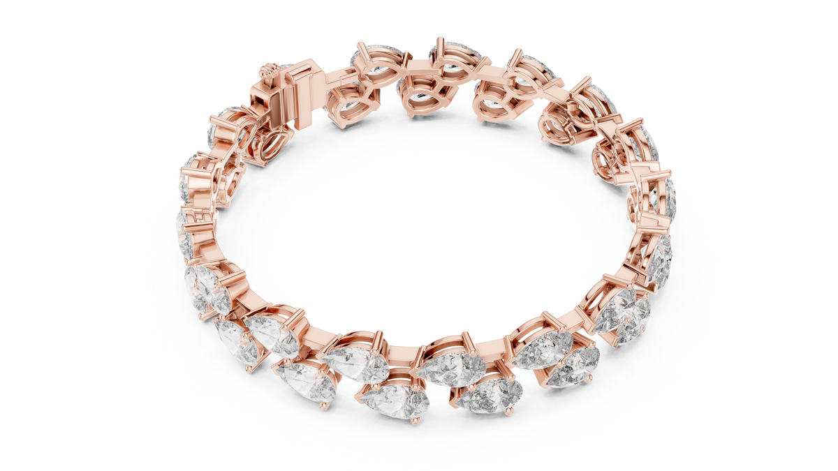 Luxury Pear Cut Diamond Tennis Bracelet