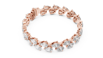 Luxury Pear Cut Diamond Tennis Bracelet