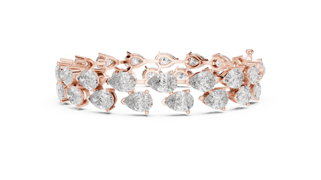 Luxury Pear Cut Diamond Tennis Bracelet