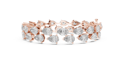 Luxury Pear Cut Diamond Tennis Bracelet