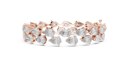 Luxury Pear Cut Diamond Tennis Bracelet