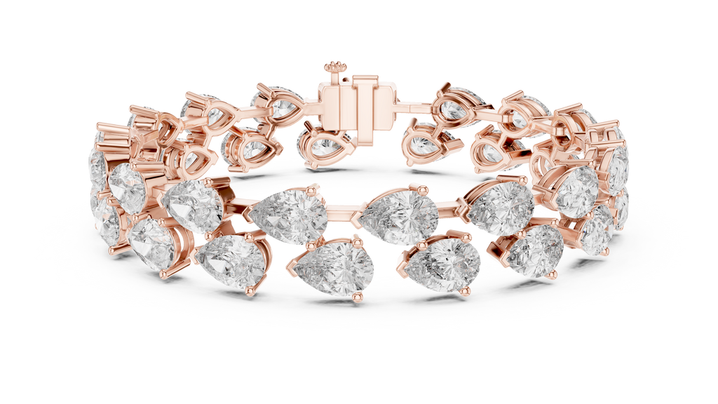 Luxury Pear Cut Diamond Tennis Bracelet