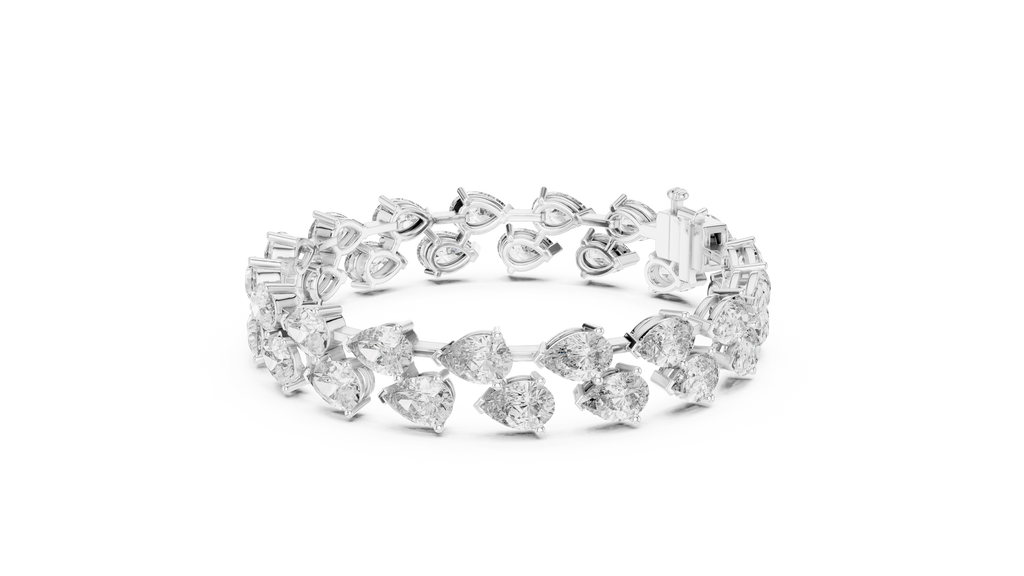 Luxury Pear Cut Diamond Tennis Bracelet