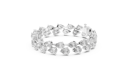 Luxury Pear Cut Diamond Tennis Bracelet