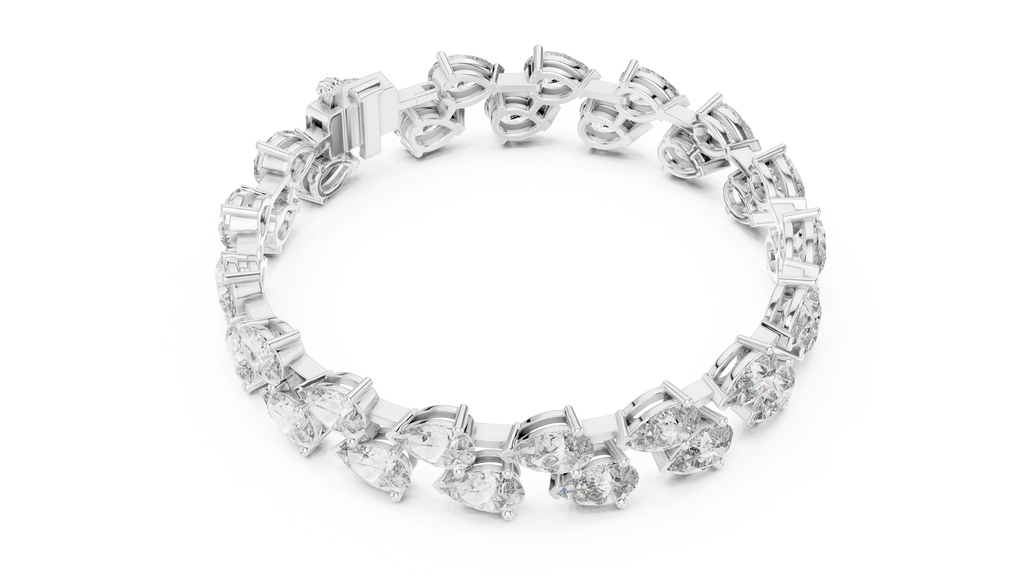 Luxury Pear Cut Diamond Tennis Bracelet