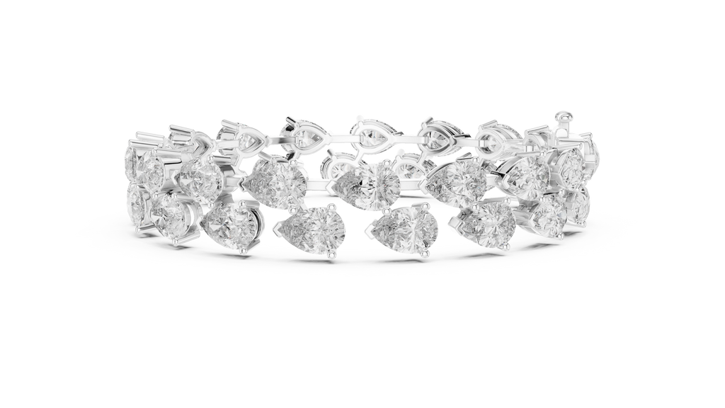 Luxury Pear Cut Diamond Tennis Bracelet
