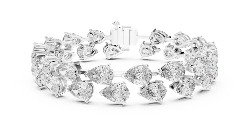 Luxury Pear Cut Diamond Tennis Bracelet