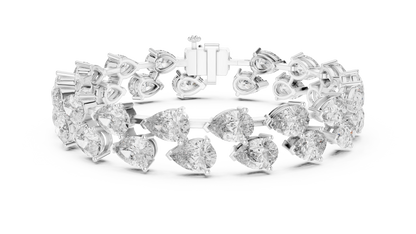 Luxury Pear Cut Diamond Tennis Bracelet