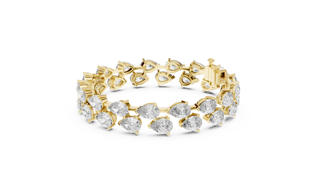 Luxury Pear Cut Diamond Tennis Bracelet