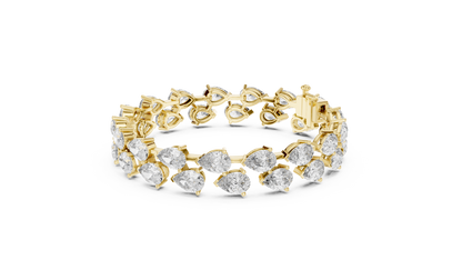 Luxury Pear Cut Diamond Tennis Bracelet