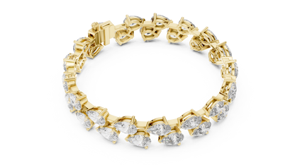 Luxury Pear Cut Diamond Tennis Bracelet