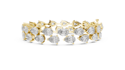Luxury Pear Cut Diamond Tennis Bracelet