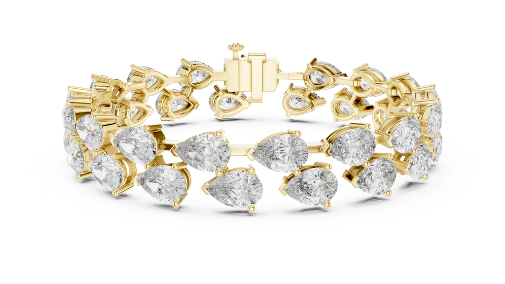 Luxury Pear Cut Diamond Tennis Bracelet