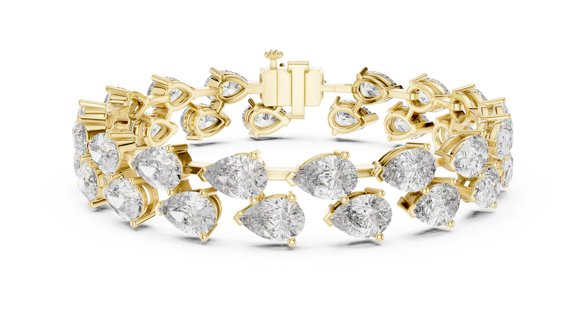Luxury Pear Cut Diamond Tennis Bracelet