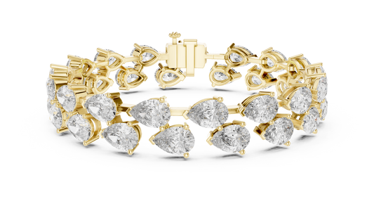 Luxury Pear Cut Diamond Tennis Bracelet