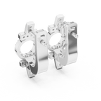 Luxury Floral Diamond Cluster Hoop Earrings.