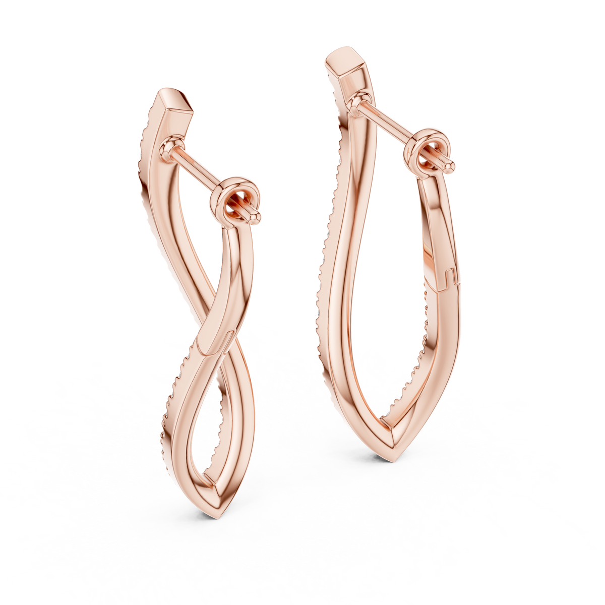 Luxury Diamond Hoop Earrings  Modern Design