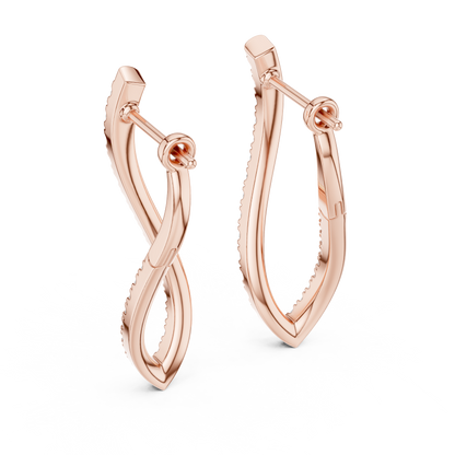 Luxury Diamond Hoop Earrings  Modern Design