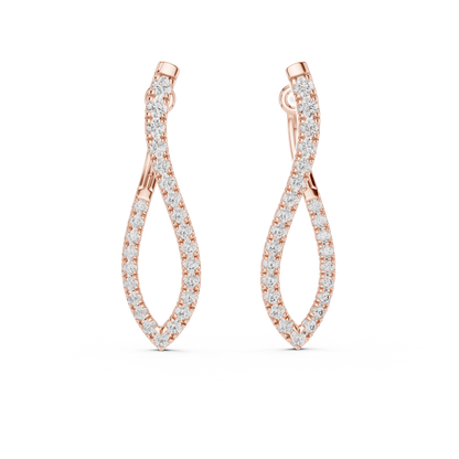 Luxury Diamond Hoop Earrings  Modern Design