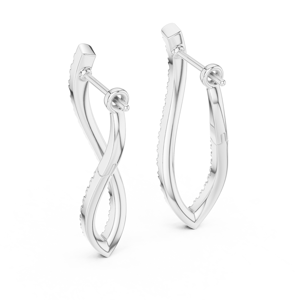 Luxury Diamond Hoop Earrings  Modern Design