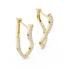 Luxury Diamond Hoop Earrings  Modern Design
