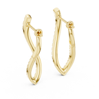 Luxury Diamond Hoop Earrings  Modern Design