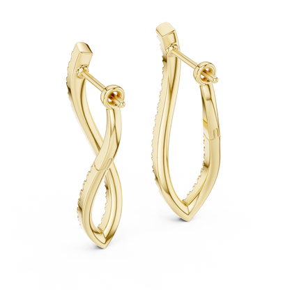 Luxury Diamond Hoop Earrings  Modern Design