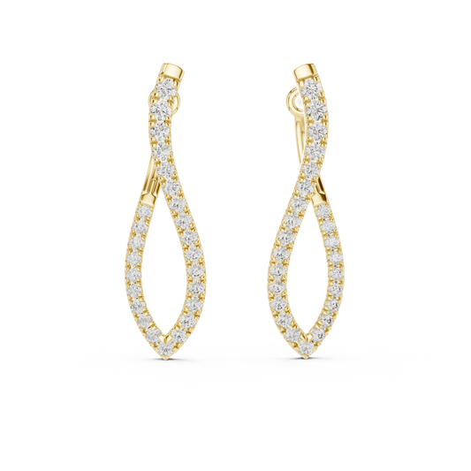 Luxury Diamond Hoop Earrings  Modern Design